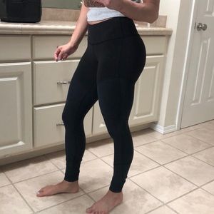 Lululemon Striped Wunder Under Leggings